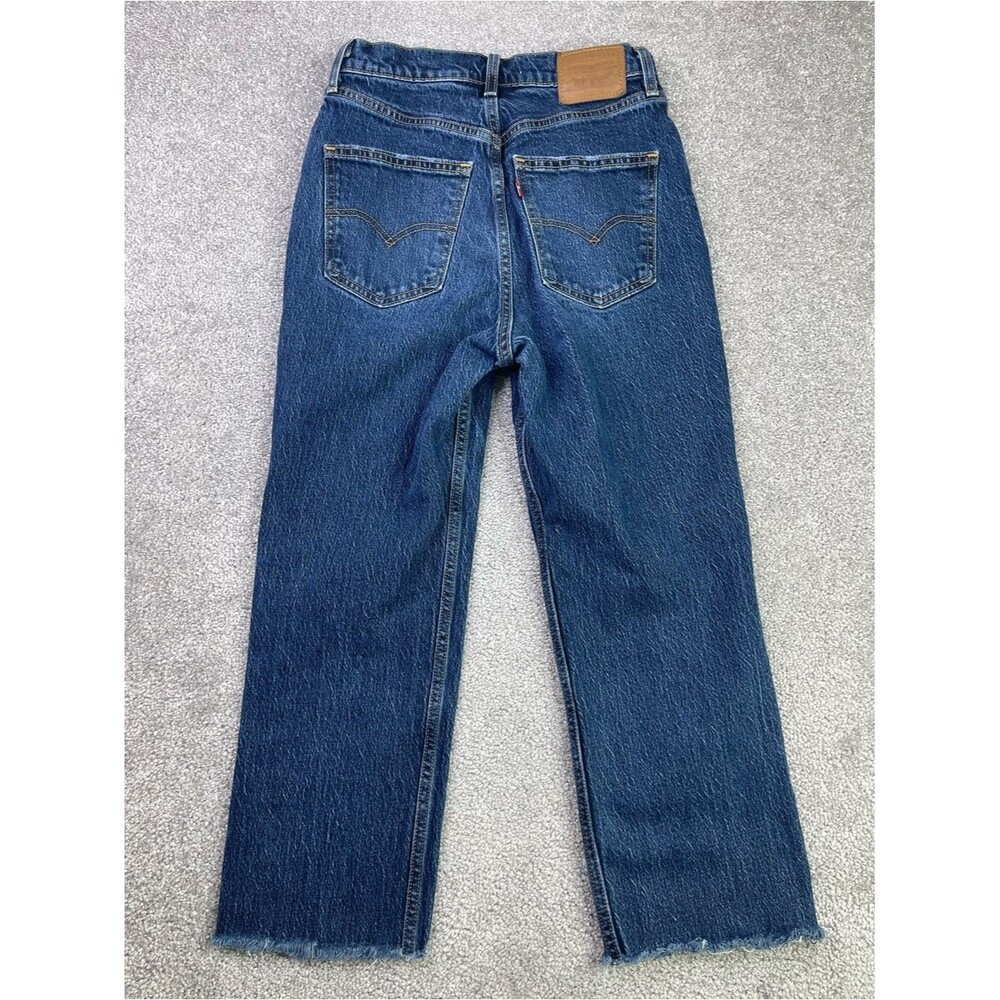 Levi's Premium Jeans Women’s 26 Blue 70s High Slim Straight Dark Wash Denim - Picture 3 of 12
